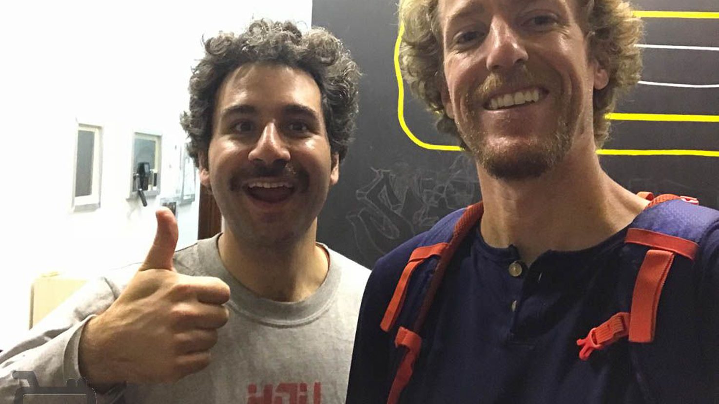 Ross Atkin with a colleague at a workshop