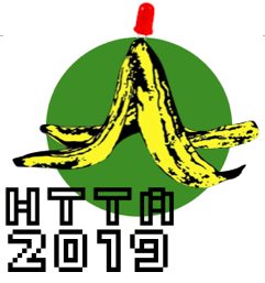 HTTA 2019 logo with a banana peel on a green circle
