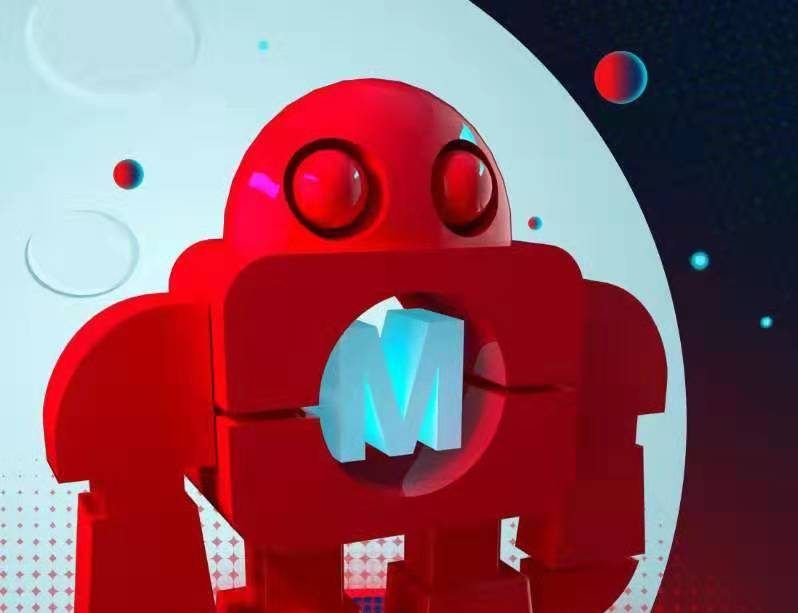 Red robot mascot for the Nanshan School Maker Faire