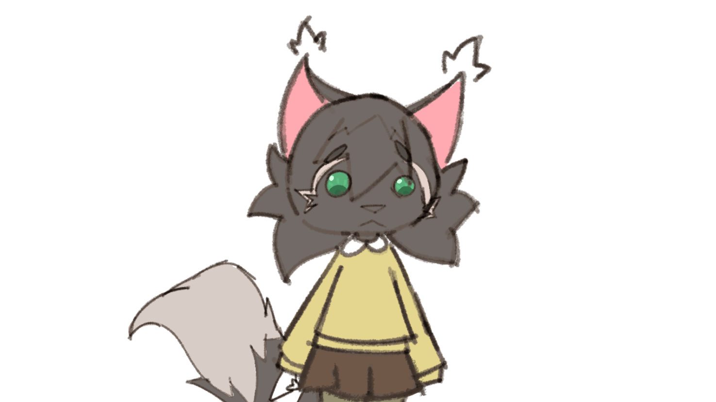 Cartoon character avatar with cat ears