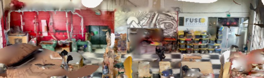 LiDAR 3D scan of the Fuse33 makerspace shop floor and workbenches