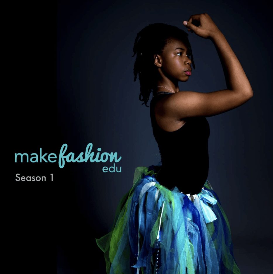 MakeFashion Edu Season 1 book cover with student model