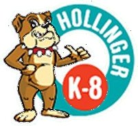 Hollinger K-8 bulldog mascot logo
